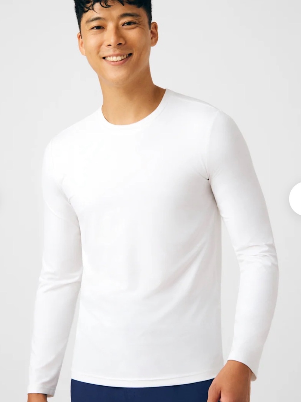 Landau Forward Men’s Long Sleeve Crewneck Tee M White